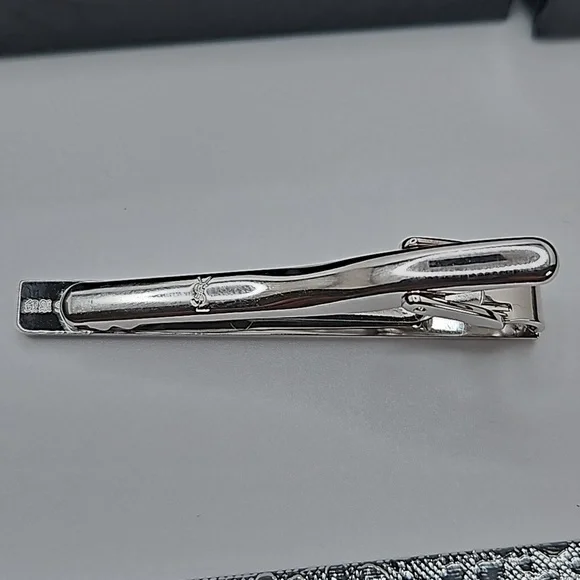 Yves Saint Laurent Gold and Silver Tie Bar and Cuff Link Set - Picture 3 of 5